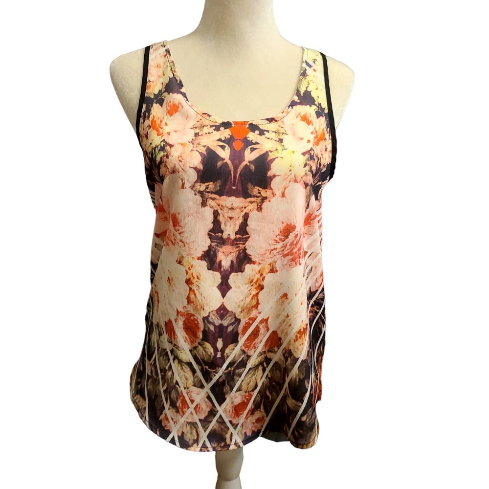 EUC Lush Multicolor Loose Tank Blouse Size S